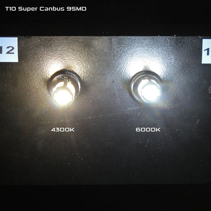 T10 – W5W Super Canbus 9SMD 6000K – nærbillede detaljer | Xenon-kongen