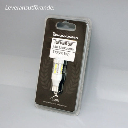 installationsvisning til T15 – W16W LED-baggrundslys 360LM – Xenon-kongen