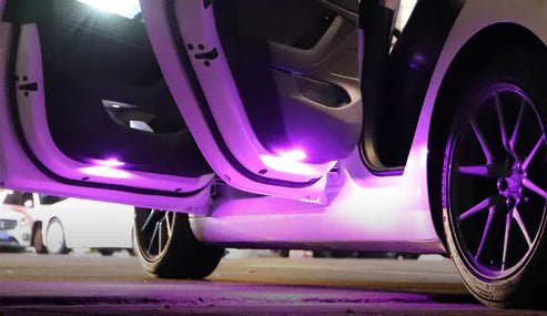 billede der viser brugen af Tesla led lys lilla 2 - Pakke - TESLA
