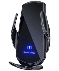 Trådløs biloplader med hurtig opladning & auto - Fastspændende mobilholder 15W - Carlevel - 