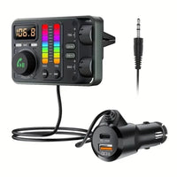 Trådløs FM - sender til bil med Bluetooth, funktion - Stream musik og besvare opkald nemt - Carlevel -