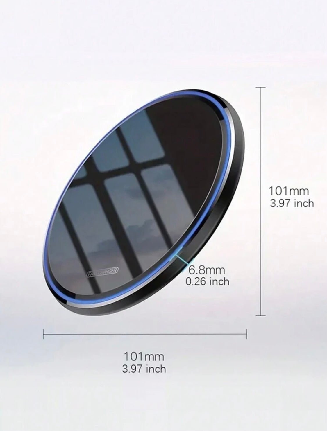 Trådløs oplader 15 W - Kompatibel med iPhone AirPods Samsung Galaxy - nærbillede detaljer | Carlevel