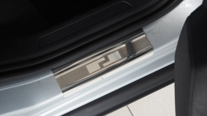 Tærskelbeskyttelse til VW T-Cross / T-Cross FL 2019-2023 - 4-pak rustfrit stål | Alu-Frost - nærbillede detaljer | Alu-Frost