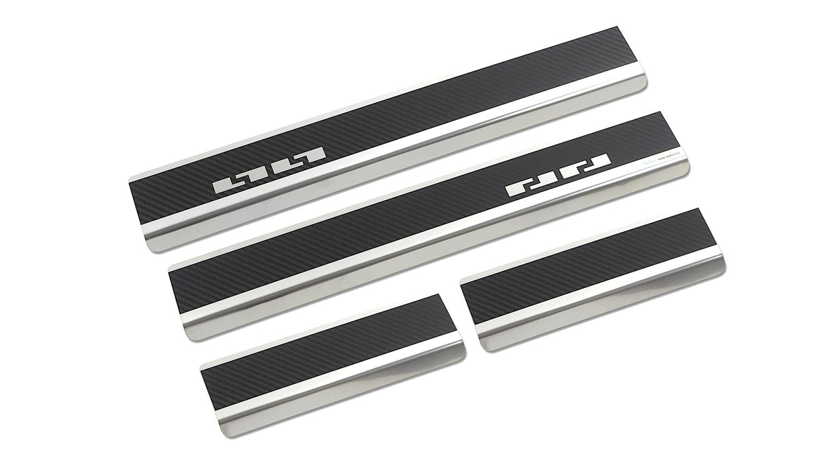 Tröskelskydd stål/kolfiber LEON III 5D 2013 - 2020 - Carlevel - Tröskelskydd