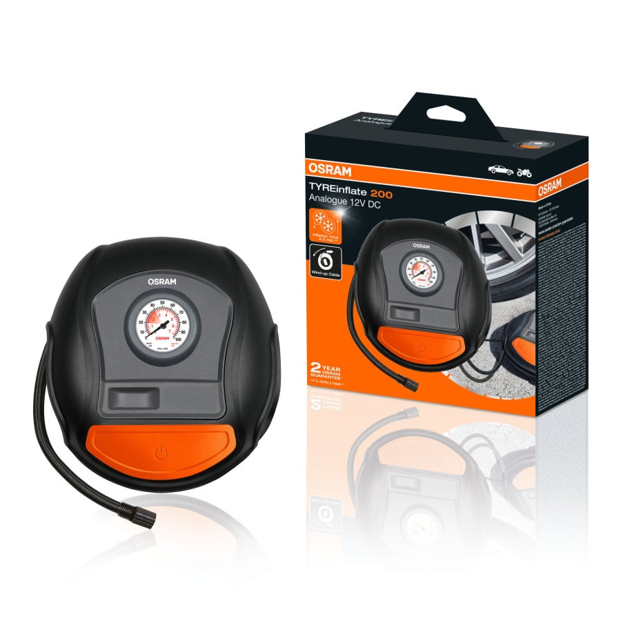 TYREINFLATE Dækpumpe 200 FS1 - nærbillede detaljer | OSRAM