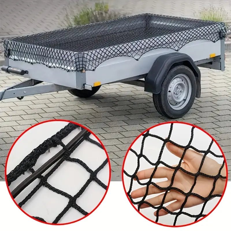 Universal Trailer Net - Slidstærkt sort polyester Cargo Net - Produktbillede set forfra | Carlevel