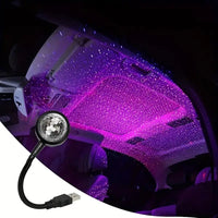 Starlight musikstyret USB LED ovenlys til bilen - produktbillede forfra | Carlevel