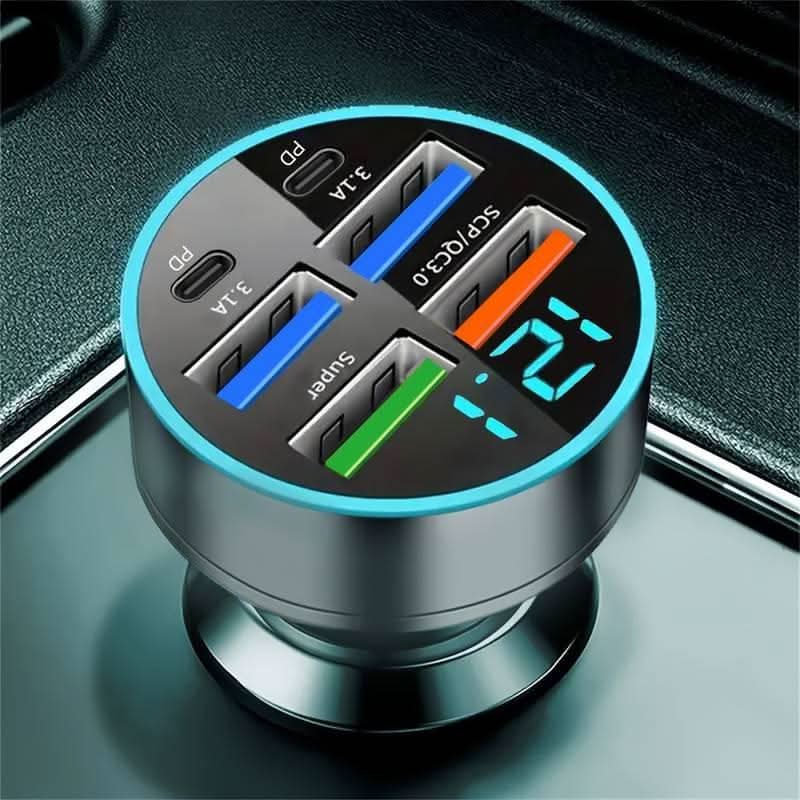 USB superhurtig opladningsstation - Intelligent opladningshub til flere enheder 6 - Porte - Carlevel - 