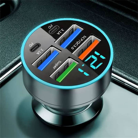 USB superhurtig opladningsstation - Intelligent opladningshub til flere enheder 6 - Porte - Carlevel - 