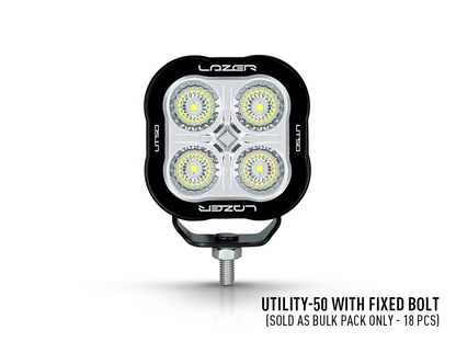 förpackning och medföljande tillbehör till Lazer Utility – 50 – Arbetslampa – Lazer