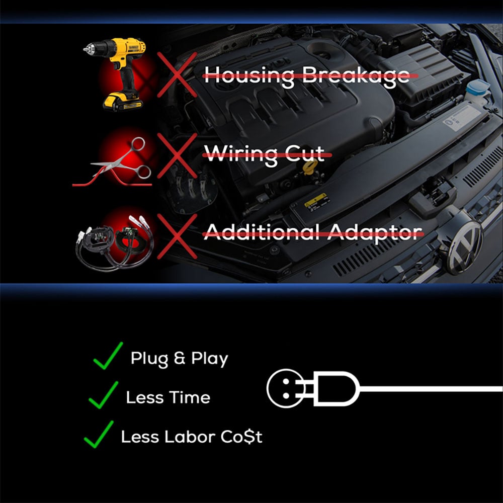 Volkswagen H7 LED Upgrade - produkt set fra siden | ANDET