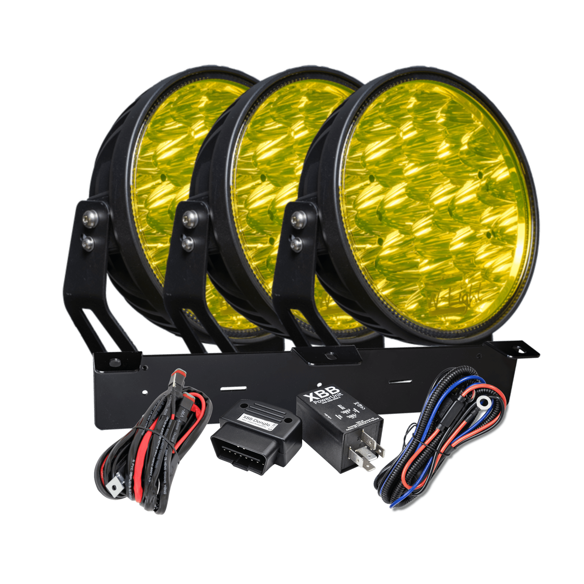 W – Light Phoenix W9 DARK RAD3 – Gul – produktbillede set forfra | W-Light