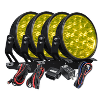 W – Light Phoenix W9 DARK RAD4 – Gul – produktbillede set forfra | W-Light