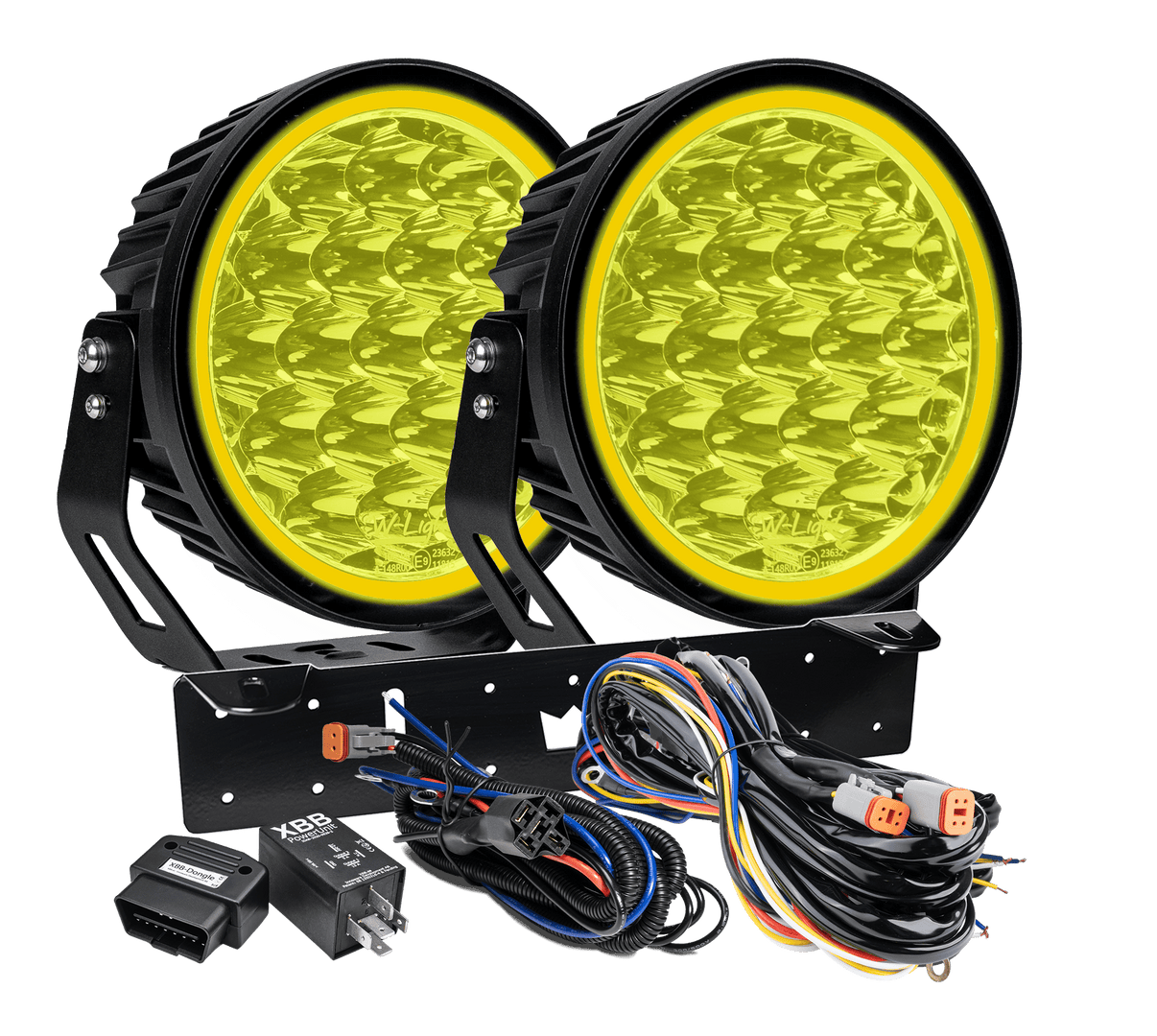 produktbillede fra forsiden viser W – Light XTREME W9 RAD2 – Gul – W-Light