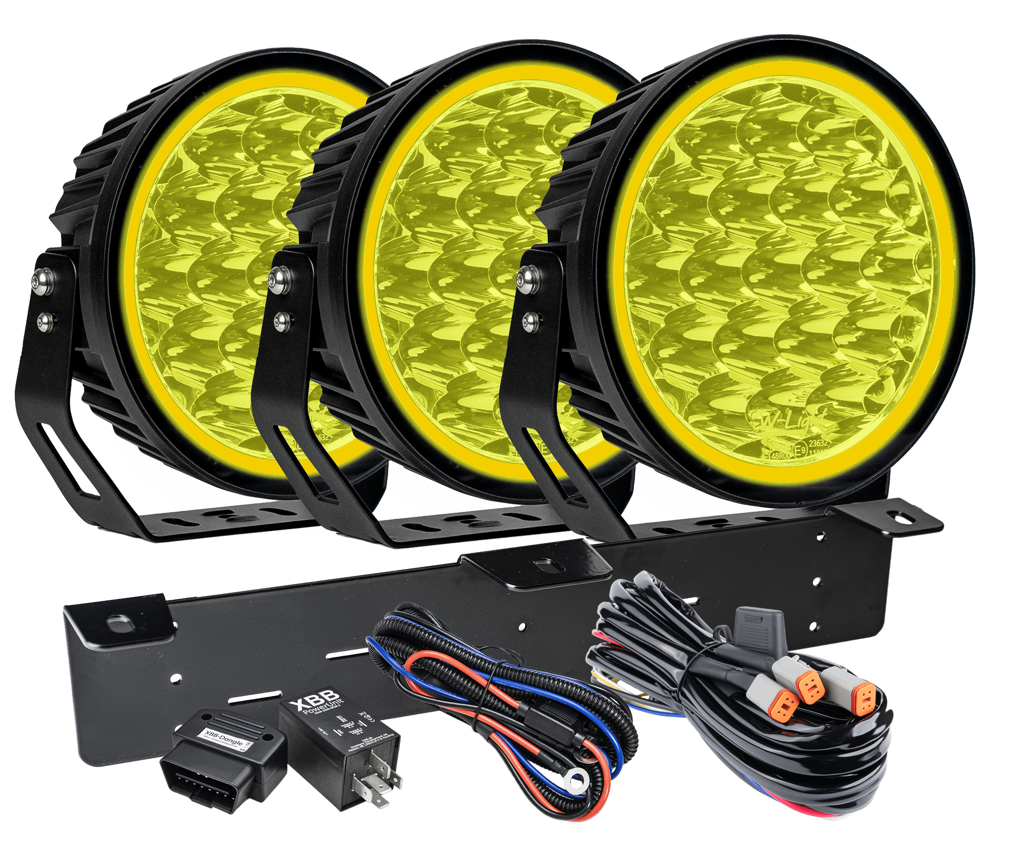 produktbillede fra forsiden viser W – Light XTREME W9 RAD3 – Gul – W-Light
