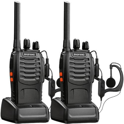 Walkie Talkie 2 Pack - Tovejsradio med LED-lys og USB-opladning - Produktbillede forfra | Carlevel